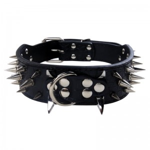 Adjustable PU Leather Punk Rivet Spike Dog Collar