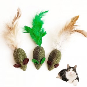 Haustier-Katzenminze mit Feder-Backenzahn-Reinigungsspielzeug