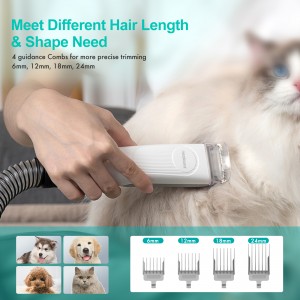 5 In 1 Pet Grooming Kit Vacuum Cleaner For Dog Hair Remover