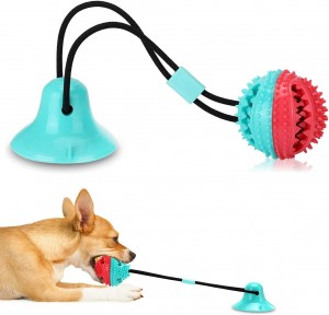 TPR Puzzle Treat Food Dispensing Balls Dog Toy vir Aggressiewe Chewers