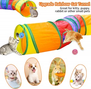Vroče prodajan komplet igrač za enostavno zložljivo trgovino Fun Channel Cat Tunnel