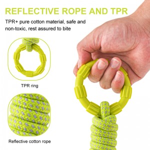 新しい TPR 綿ロープ犬インタラクティブ咀嚼おもちゃ臼歯スティック