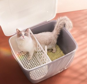 Grosir Self Cleaning Tunnel Anti Belt Out Cat Kotoran Kotak