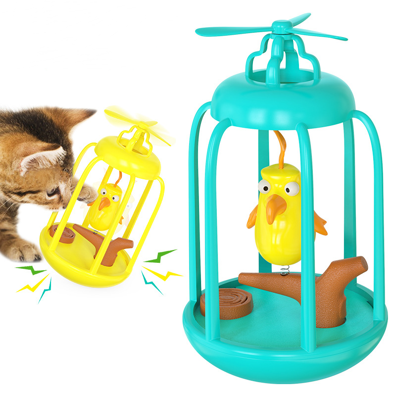 Cat Interaktiv Tumbler Spinning Windmill Kitten rag'batlantirish o'yinchoqlar