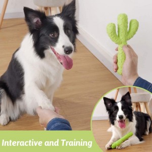 Durable Rubber Cactus Dog Aggressive Chewers Toys