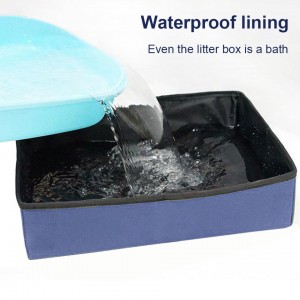 Cat Litter Bag සහිත Foldable Waterproof Cat Litter Toilet