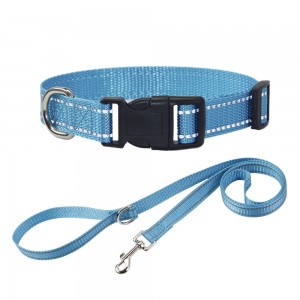 Taas nga kalidad nga durable adjustable dog nylon rope leash set