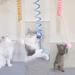 Pliušinis spyruoklinis kabančių durų interaktyvus katės žaislas
