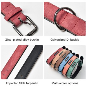 Adjustable Pet Training Leather Collars For Dogs