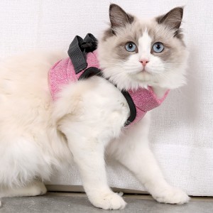 Soft Easy Adjustable Walking Cat Harness Set