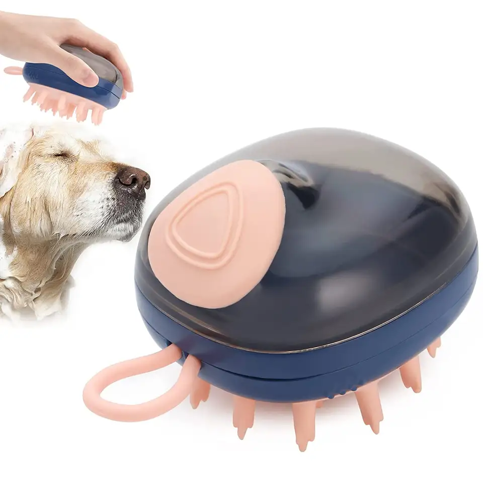 Мягкая и удобная щетка для душа для домашних животных с дозатором шампуня