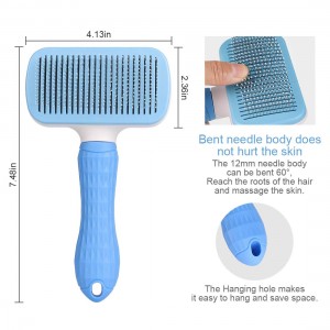 ຂາຍສົ່ງເຄື່ອງເຮັດຄວາມສະອາດຜົມ Pet Self Cleaning Comb
