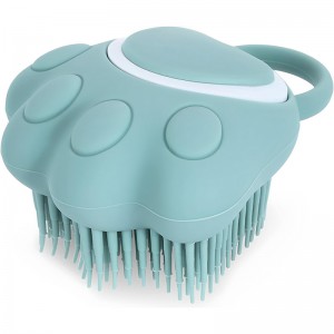 Jemný silikónový dávkovač šampónu v tvare labky Sprchovacia kefa pre domáce zvieratá
