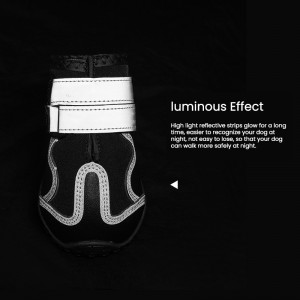 4 Pcs/Set Reflective Strip Anti-slip Dog Waterproof Boots Shoes