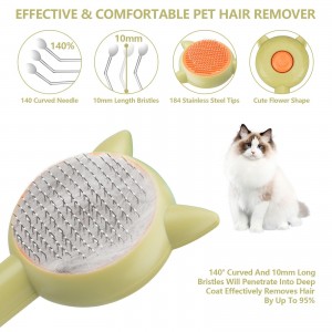 Cepillo de aseo para gatos autolimpiante para gatos de pelo corto y largo