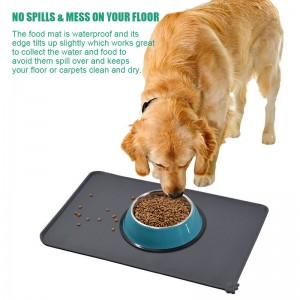 Silicone Non-Slip Dog Bowls Mat for Food and Water