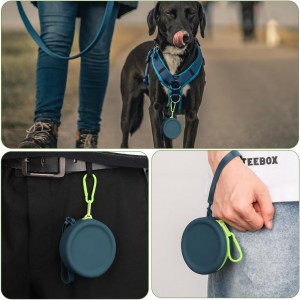 Portable Pet Treat Bag para sa Pagsasanay ng Silicone Dog Treat Pouch