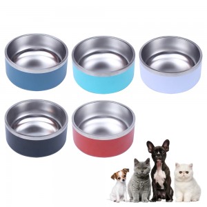 Ciotola per cani in acciaio inossidabile portatile antiscivolo Ciotola per cibo per cani per gatti Ciotola per animali domestici