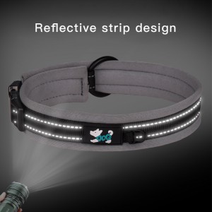 Hot Selling Adjustable Nylon Pet Collar Engraving Available Reflective Dog Collar
