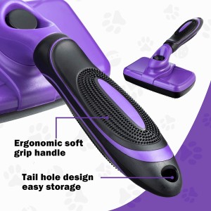 Customized Self- Cleaning Slicker Pet Hair Remover Brush