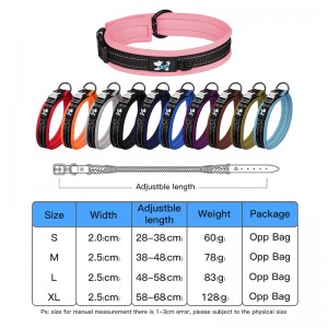 Hot Selling Adjustable Nylon Pet Collar Engraving Available Reflective Dog Collar