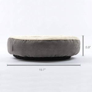 Nahiangay nga Mahumok Komportable nga Ultra Round Cat Donut Bed Cushion