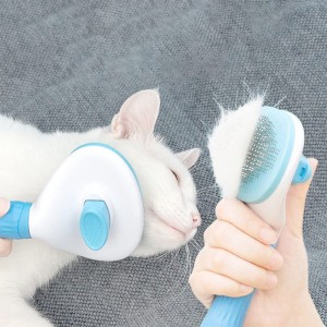 Customized Self Cleaning Pet Grooming Tools Dog Hair Remover Brush