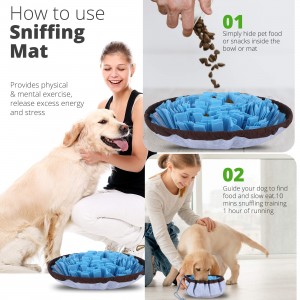Enrichment Pet Foraging mat ສໍາລັບການຝຶກອົບຮົມການມີກິ່ນຫອມແລະການກິນອາຫານຊ້າ
