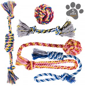 Giocattolo di corda di cotone lavabile per i cani piccoli