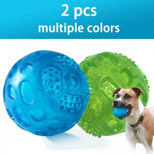 3.2 इंच टिकाऊ रबर स्क्वीक पालतू कुत्ते की गेंदें