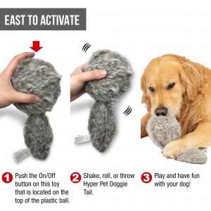 Mainan Anjing Mewah Interaktif Ekor Anjing Haiwan Peliharaan