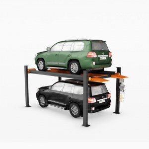 Online Exporter China Double Level 4 Post Hydraulic Garage Car Parking System Lift