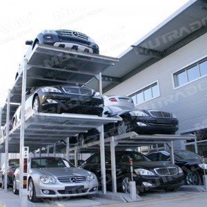 Invisible Four Post Type Multilevel Underground Car Parking System