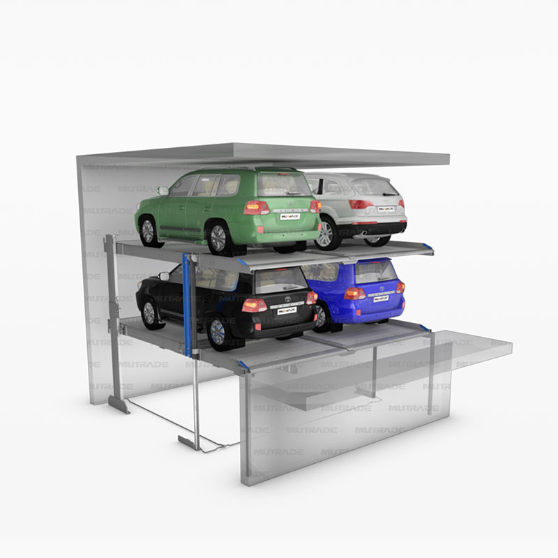 OEM/ODM China 4 Post Car Parking Lift - Starke 2227 & 2221: Two Post Twin Platforms Four Cars Parker with Pit – Mutrade