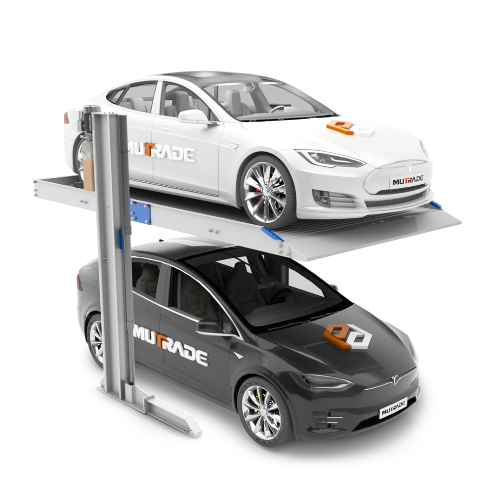 ຂາຍຍົກລະບົບບ່ອນຈອດລົດ Stacker ຂອງຈີນລາຄາໂຮງງານ – ໃໝ່!– ເວທີທີ່ກວ້າງກວ່າ 2 Post Mechanical Car Parking Lift – Mutrade