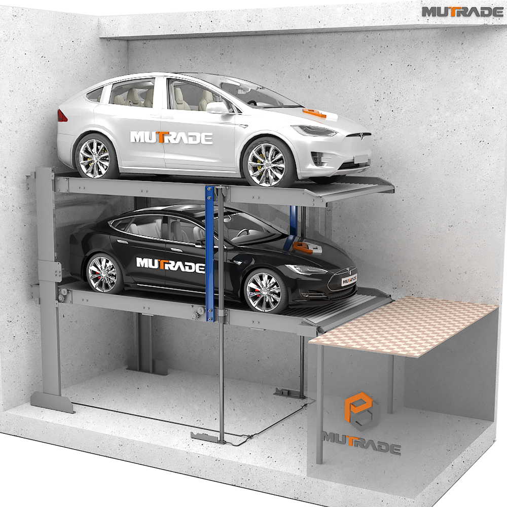 2 автомобили Независен паркинг подземен систем за паркирање со јама