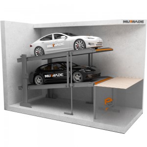 NEW! – Tilting Car Parking System with Pit for 2 Cars