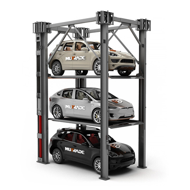 Wholesale China 4 Post Stacker Parking Manufacturers Suppliers – Hydro-Park 3130 : Heavy Duty Four Post Triple Stacker Car Storage Systems – Mutrade