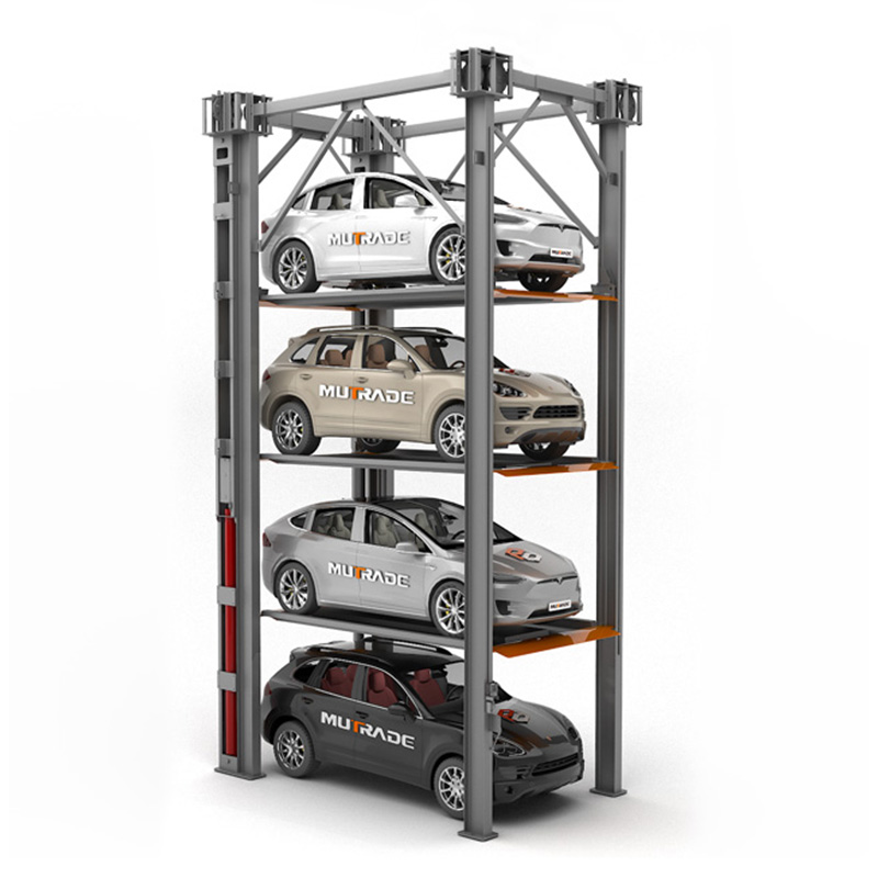Idrawliċi 4 Car Storage Parking Lift Quad Stacker