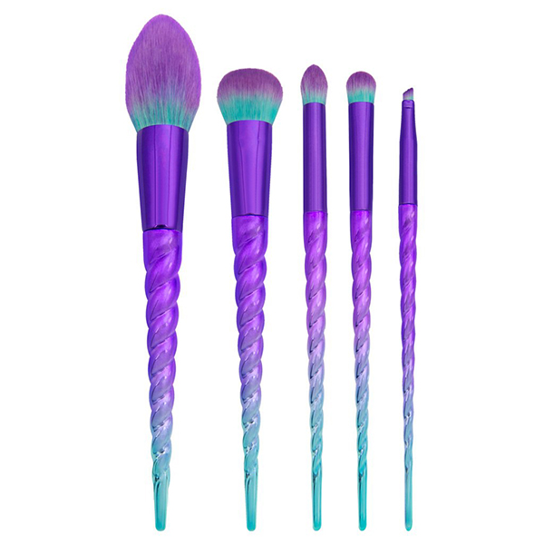 5pcs purple makeup brush kit
