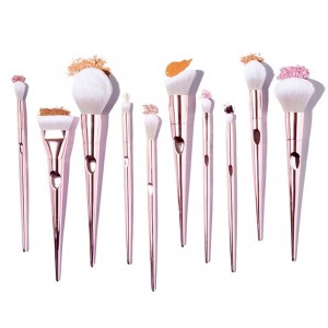 Professional China Colorful Makeup Brush - 10pcs Synthetic Cosmetic Brush set – MyColor