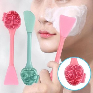 2 PCS Face Scrubber Silicone Nose Cleaning Cream Applicator Mask Collector Facial Cleansing Brush for Face Clean Care Maquillaje