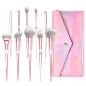 High definition Retractable Mascara Brush - 10pcs Soft touch Synthetic Cosmetic Brush set – MyColor
