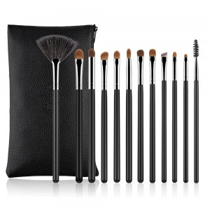 Private Logo OEM Customized Eyeshadow Brush Set 12PCS Makeup Cosmetic Brushes