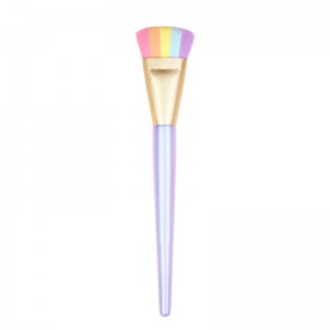 Customized colorful rainbow face powder brush