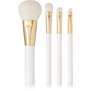 Customized 4pcs white handle makeup brushes set