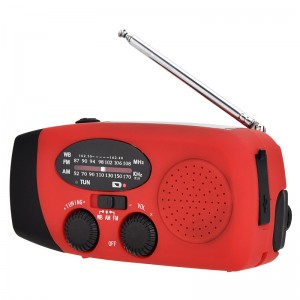 Mylinking™ सोलर पावर हैंड क्रैंक डायनेमो आपातकालीन मौसम रेडियो