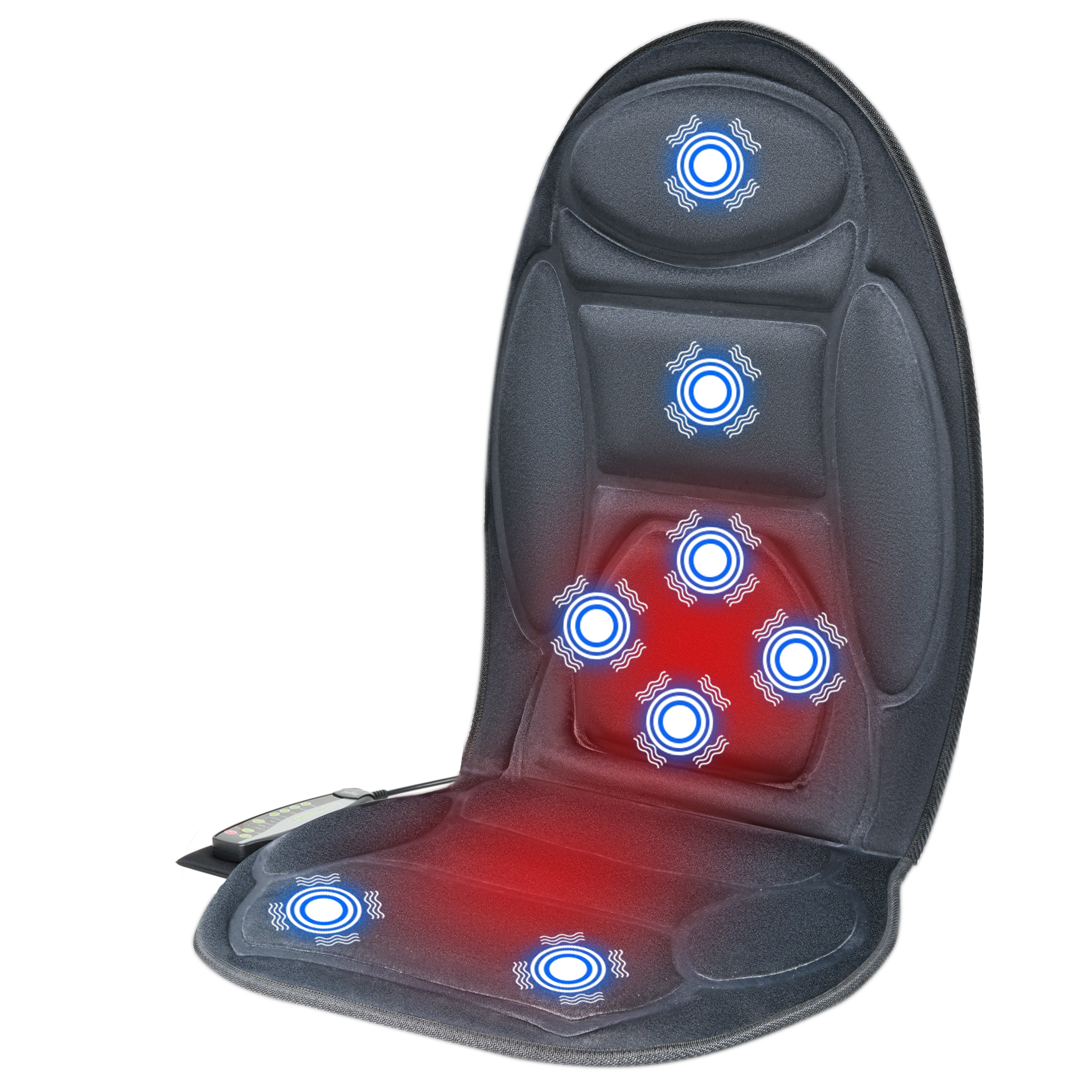 Vibration Back Massager Seat with Heat:Chair Seat Massager with 8 V...