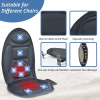 Vibration Back Massager Seat with Heat:Chair Seat Massager with 8 Vibration Massage Nodes, Massage Chair Pad for Home Office Chair(Gray)