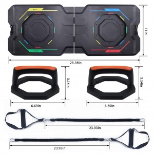 New Multi-Functional Foldable Push Up Board with Resistance Bands